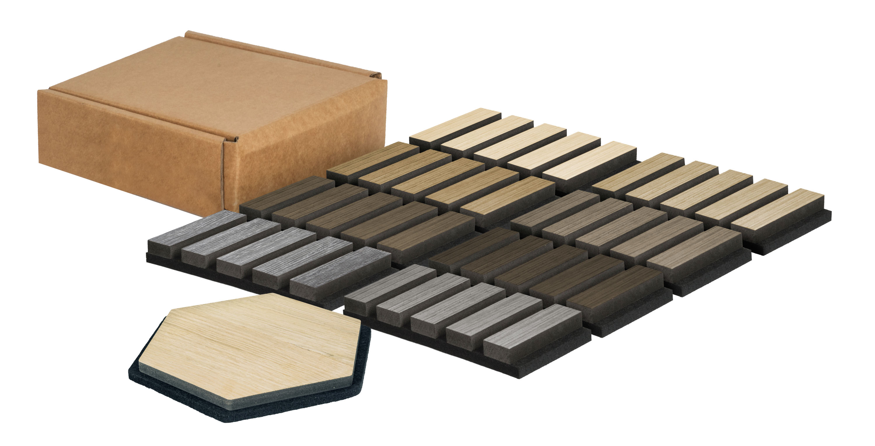 G21 Sada vzorků akustických panelů G21, 9 vzorků