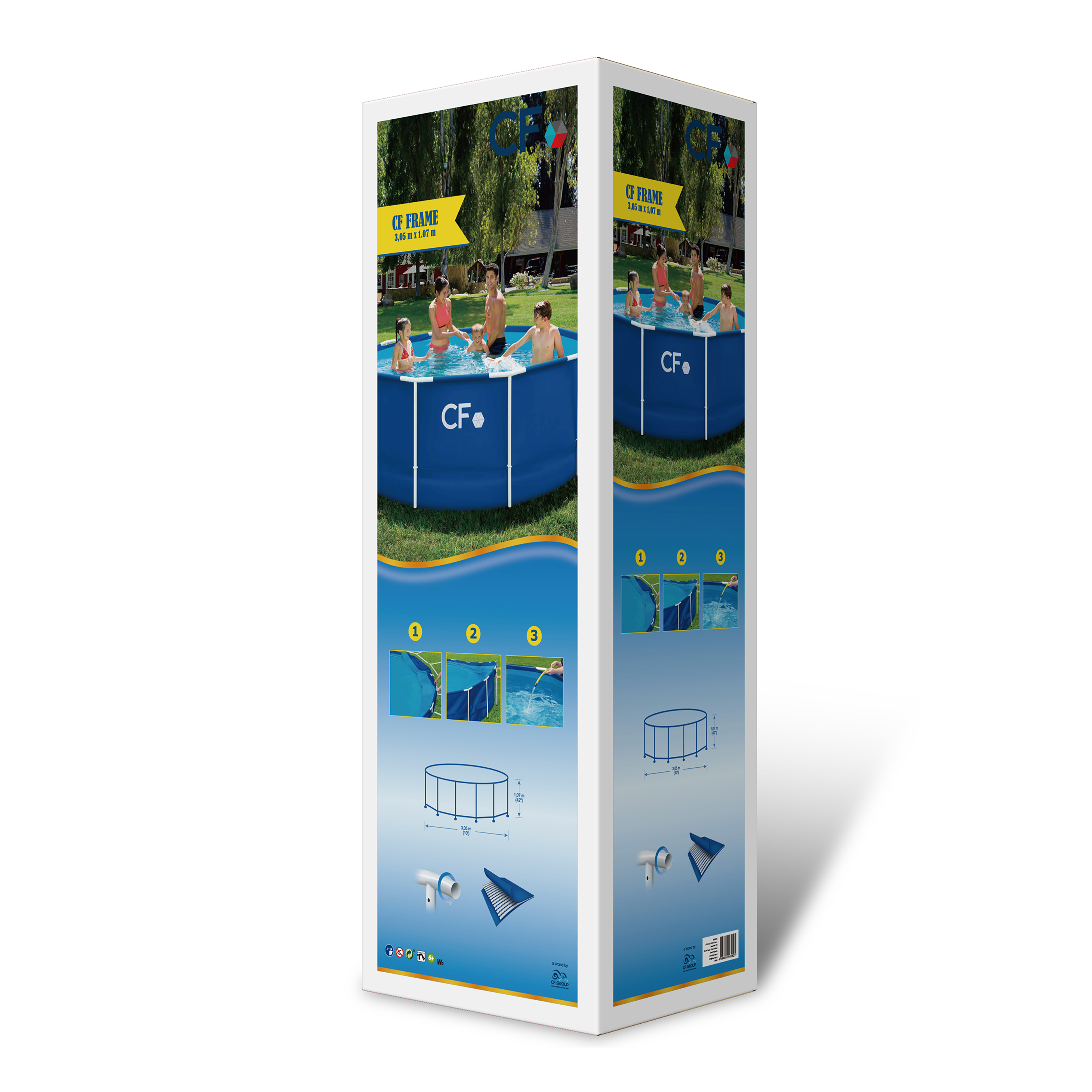 Bazén CF FRAME modrý - 305 x 107 cm (obrázek 4)