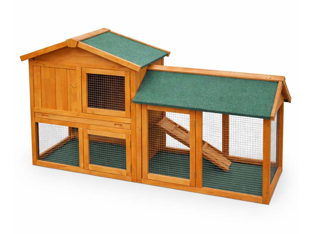 Levně Králíkárna KENNIVA BENJI 1460 x 535 x 860 mm, dřevěná - II. jakost