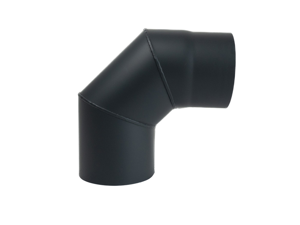 Koleno kouřové 120 mm/90°, silnostěnné 1,5 mm, černé MA654087