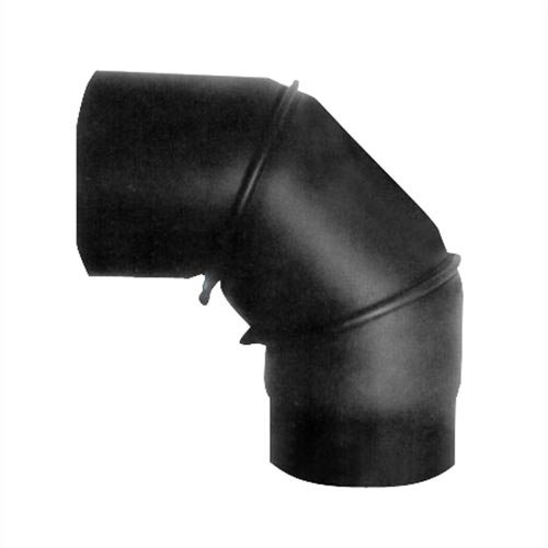 Koleno kouřové otočné 130 mm/90°, silnostěnné 1,5 mm, černé MA654429