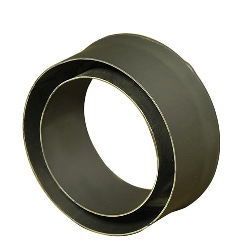 Eurometal Redukce do komína 180/200 mm (d.80 mm), silnostěnná, černá