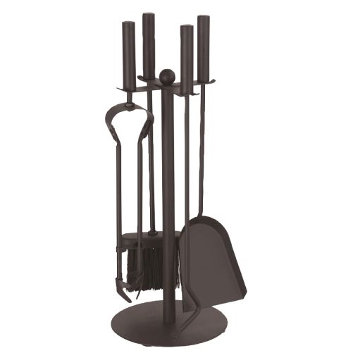 Nářadí krbové v.49 cm, ČER ocel, sada 4díl. se stojánkem MA760120