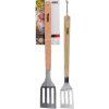 Nerezova grilovaci obracecka s drevenou rukojeti 46 cm