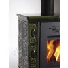 Kamna s výměníkem EMPOLI AL II, zelená kachle, vychlazovací smyčka
