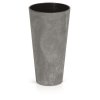 Květináč TUBUS SLIM BETON EFFECT + vklad marengo 30 cm