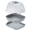 Sadbovač RESPANA TABLE GREENHOUSE s víkem šedý kámen 26 cm