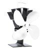 Ctyrlopatkovy ventilator na kamna Flamingo, stribrny