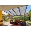 Hliníková pergola Terrassendach Premium 3,09 x 3,06 m - čirý polykarbonát s pruhy / bílá