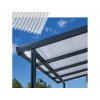Hliníková pergola Terrassendach Premium 4,10 x 3,06 m - čirý polykarbonát s pruhy / antracit