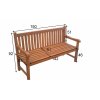 Roma zahradní lavice teak 150 cm
