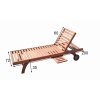 Wawe teakové polohovací lehátko