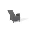Zahradní křeslo PARIS LIKA-TEX šedé, luxusní, otočné