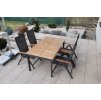 Zahradní křeslo CONCEPT teak, hliníkové, polohovací