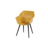 Jídelní židle Sophie Studio s ALU podnoží, plastová,Curry Yellow