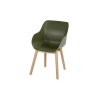 Jídelní židle Sophie Organic s teakovou podnoží, moss green