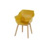 Jídelní židle Sophie Studio s teakovou podnoží, Curry Yellow