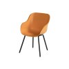 Jídelní židle Sophie Rondo Elegance, plastová s alu podnoží, indian orande