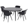 Zahradní souprava Sophie Rondo, 4 x židle v barvě Carbon Black