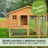 Dřevěný kurník BERLIN XXL, 1900x670x1170 mm