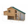 Dřevěný kurník BERLIN XL, 1900 x 1130 x 650 mm