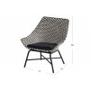 Lounge křeslo Hartman DELPHINE Relax, white/black