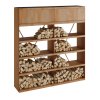 Vysoký regál na dřevo OFYR Wood Storage Corten 200