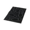 Gumová rohož 40 x 60 cm STOPY, černá