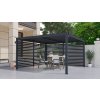 Bioklimatická pergola G21 Austin 4x4 m, antracitová hliníková