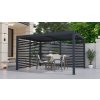 Bioklimatická pergola G21 Austin 4x3 m, antracitová hliníková