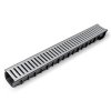 Plastový žlab A15 s pozinkovanou mříží (set), 1000 x 120 x 92 mm – fotografie 2