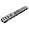 Plastový žlab A15 s pozinkovanou mříží (set), 1000 x 120 x 92 mm – fotografie 3